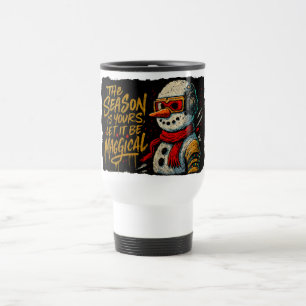 Magischer Snow-Bro-Reisebecher Funky Weihnachts-He Reisebecher