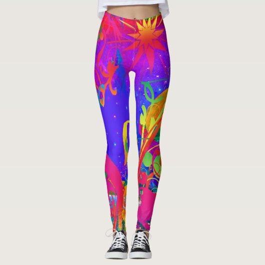 Magischer Sommergarten Leggings (Vorderseite)