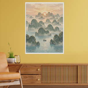 Magischer Sonnenaufgang in Raja Ampat, Indonesien Poster