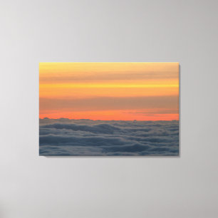Magischer Sonnenuntergang über den Wolken Leinwanddruck