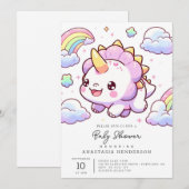 Magischer Spaß Dinosaur Babydusche Einladung (Vorne/Hinten)