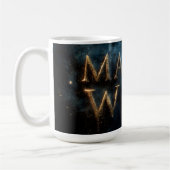 MAGISCHER STAUB: Leuchtender "Wunsch"-Text Kaffeetasse (Links)