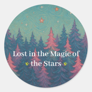 Magischer Sternenwald - Fantasy Art Sticker