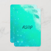 Magischer Strand oder Hochzeit am Meer RSVP Karte (Vorne/Hinten)