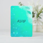 Magischer Strand oder Hochzeit am Meer RSVP Karte (Stehend Vorderseite)