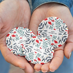 Magischer Tag der Mutter im Wasserfarben Button