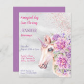 Magischer Tag Einhorn Hübsches Blumenbudget (Vorne/Hinten)