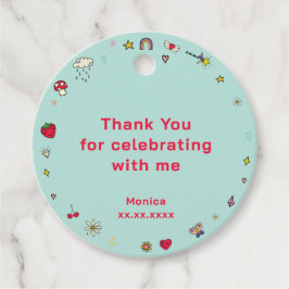 Magischer Tag niedlicher Cartoon Einhorn Kinder da Geschenkanhänger