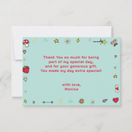 Magischer Tag niedlicher Cartoon Einhorn Kindergeb Dankeskarte