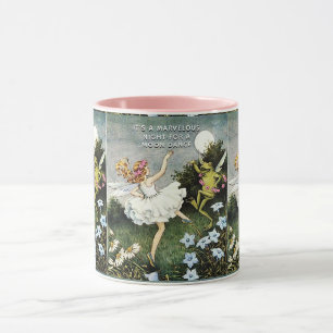 Magischer tanzender Feen- und Frosch-Zweifarben-Ka Tasse