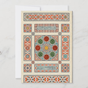 Magischer Teppich Vintage Arabisches Geometrisches Feiertagskarte