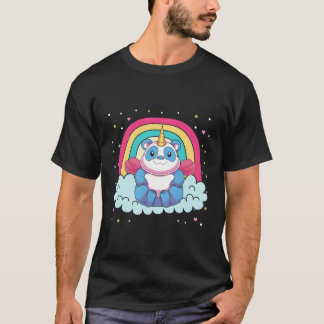 Magischer Tierrennbogen Pandacorn Unicorn Panda T-Shirt