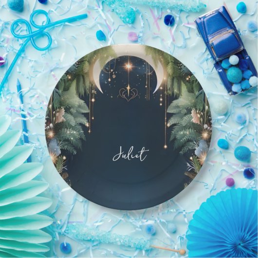 Magischer Traum Mystical Stars Moon Brautparty Pappteller (Party)