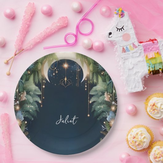 Magischer Traum Mystical Stars Moon Brautparty Pappteller (Party)