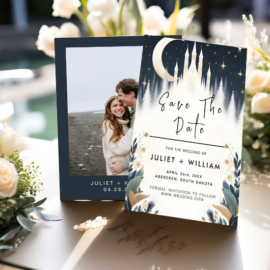 Magischer Traum Mystical Stars Moon Wedding Save The Date