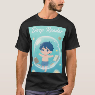 Magischer Träumer: Kleiner Junge und schwebende Bü T-Shirt