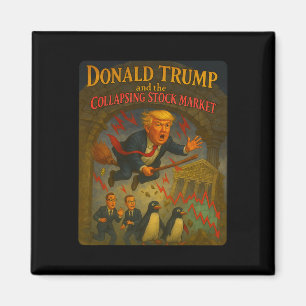 Magischer Trump-Zauberer Funny Stock Market Crash Magnet