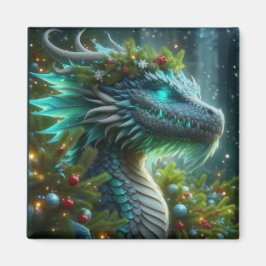 Magischer Türkischer Weihnachtsdrache Magnet (Vorne)