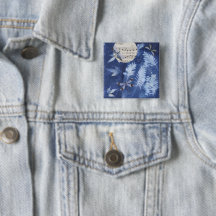 Magischer Twilight-Tanz-Libelle Cyanotype Pinback