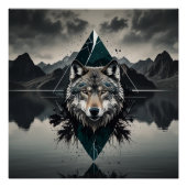 Magischer und wilder Wolf Poster (Vorderseite)