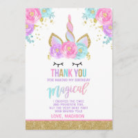 Magischer Unicorn danken Ihnen, Unicorn-Party zu