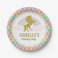 Magischer Unicorn-Geburtstags-Party-Teller