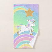 Magischer Unicorn-Regenbogen Badhandtuch Set (Handtuch)