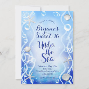 Magischer Unter-dem-Meer-Blau-Verblassender-Süßer- Einladung