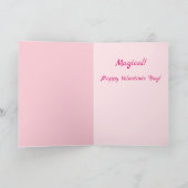 Magischer Valentinstag der Katze Feiertagskarte (Innenseite)