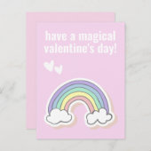 Magischer Valentinstag, Niedliche Kinder einhorn R Postkarte (Vorne/Hinten)