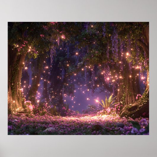 Magischer verzauberter Wald Poster (Vorne)