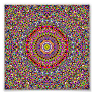 Magischer verzierter GartenMandala Fotodruck