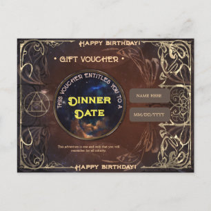 Magischer Vintage-Fantasy-Geburtstags-Geschenkguts Postkarte