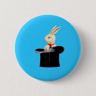 magischer Vintage-Toppenhut Kaninchen Button