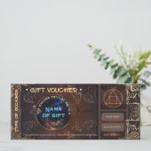 Magischer Vintager Fantasiegeschenkgutschein (Stehend Vorderseite)