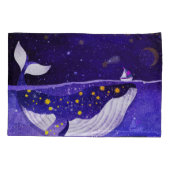 Magischer Wal: Dunkle Ozeannacht Kissenbezug (Rückseite)