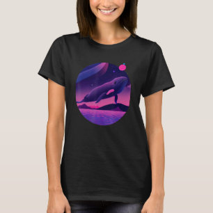 Magischer Wal Mond Galaxien Tauchen Schnorcheln T-Shirt