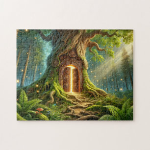 Magischer Wald Baum Portal Moos Magische Tür Puzzle