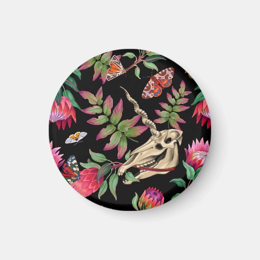 Magischer Wald Einhorn Dark Pattern. Magnet (Vorne)
