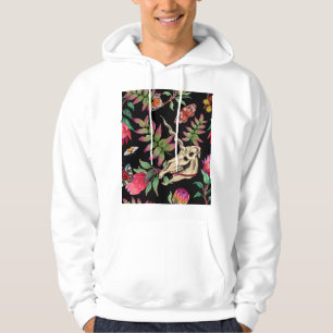 Magischer Wald-Einhorn-Dunkel-Muster. Hoodie
