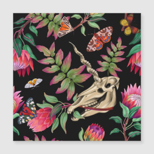 Magischer Wald Einhorn Dunkles Muster. Magnetkarte