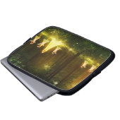 Magischer Wald | Elf & Fairies | Fantasy Nature Laptopschutzhülle (Vorne Knopf)