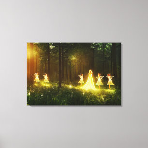 Magischer Wald Elf & Fairies Fantasy Nature Leinwanddruck