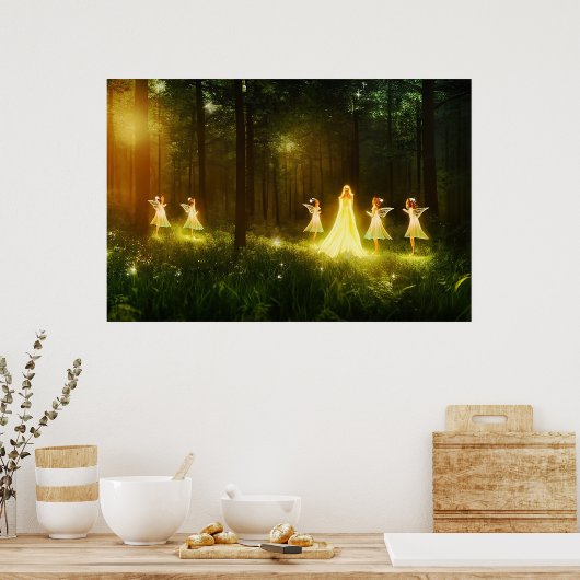 Magischer Wald | Elf & Fairies | Fantasy Nature Poster (Küche)
