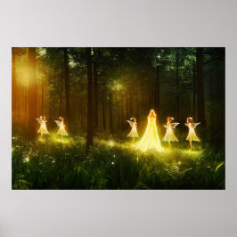 Magischer Wald | Elf & Fairies | Fantasy Nature Poster