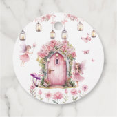 Magischer Wald Fairy Blumengarten Geburtstag Geschenkanhänger (Rückseite)