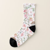 Magischer Wald Fairy Pink Blumengarten Socken (Links - Außen)
