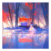 Magischer Wald farbenfrohe Zeit Fotodruck (Vorne)