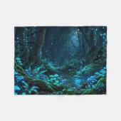 Magischer Wald Fleecedecke (Vorderseite (Horizontal))