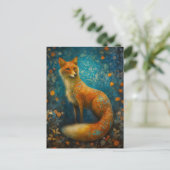Magischer Wald Fuchs Postkarte (Stehend Vorderseite)
